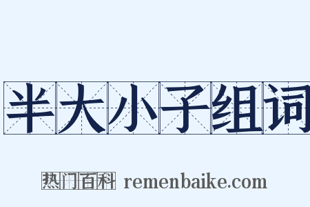 半大小子组词是什么意思的图片